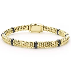 Hot LAGOS Ceramic And 18K Gold Caviar Bracelet | 6Mm