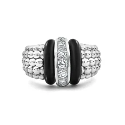 Store LAGOS Ceramic Caviar Diamond Ring