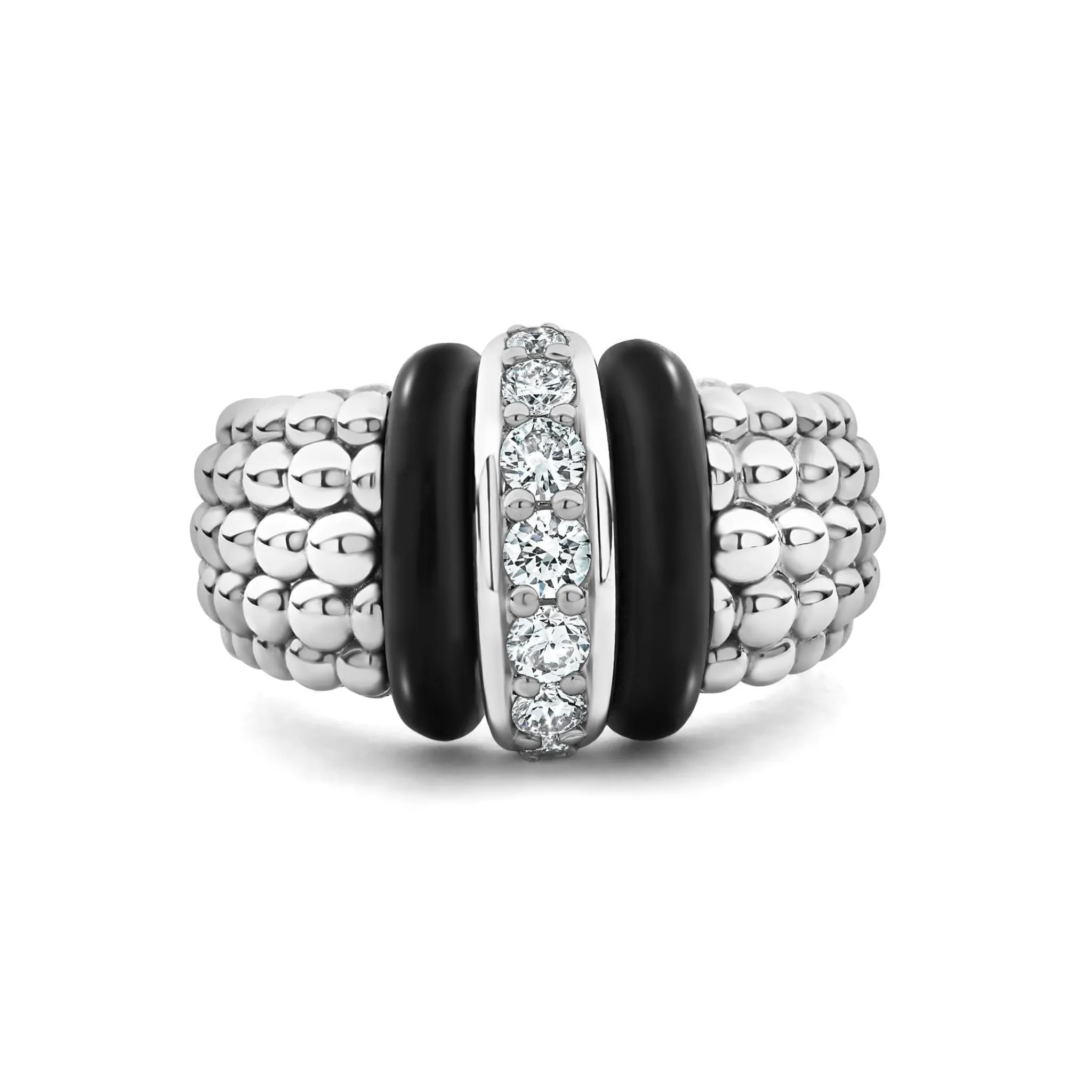 Sale LAGOS Ceramic Caviar Diamond Ring