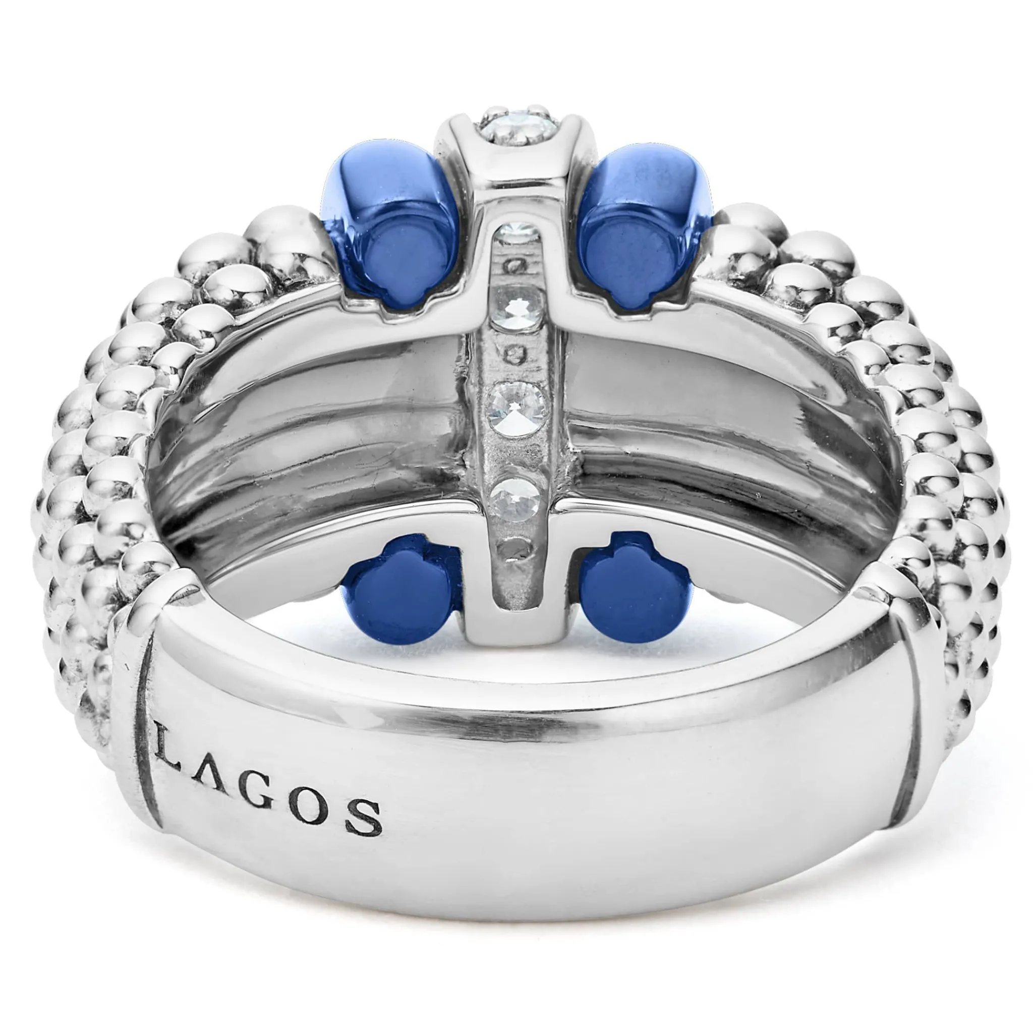 Sale LAGOS Ceramic Caviar Diamond Ring