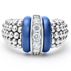 Cheap LAGOS Ceramic Caviar Diamond Ring