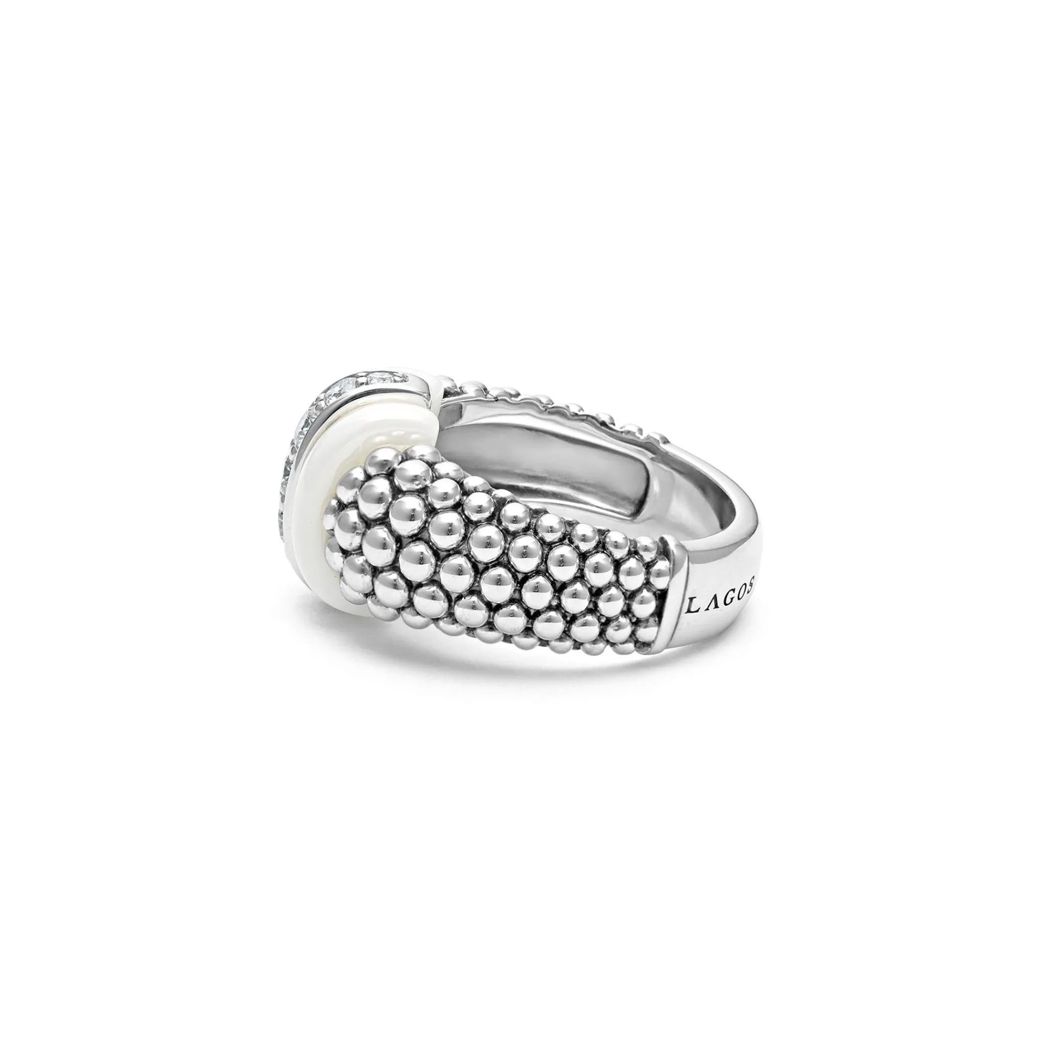 Cheap LAGOS Ceramic Caviar Diamond Ring