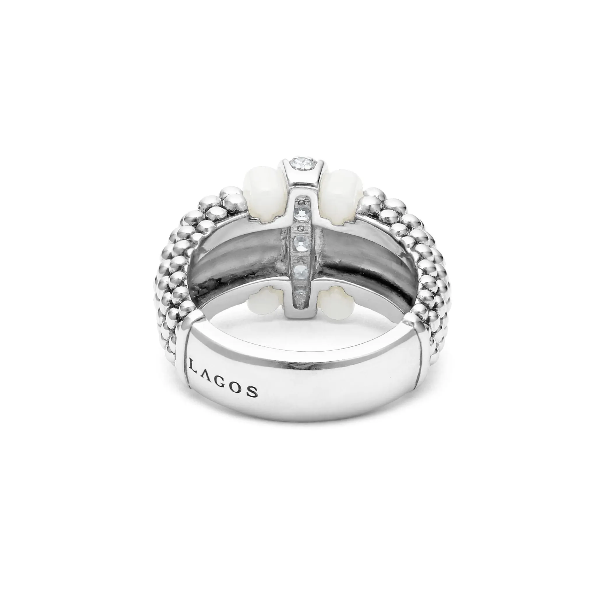 Cheap LAGOS Ceramic Caviar Diamond Ring