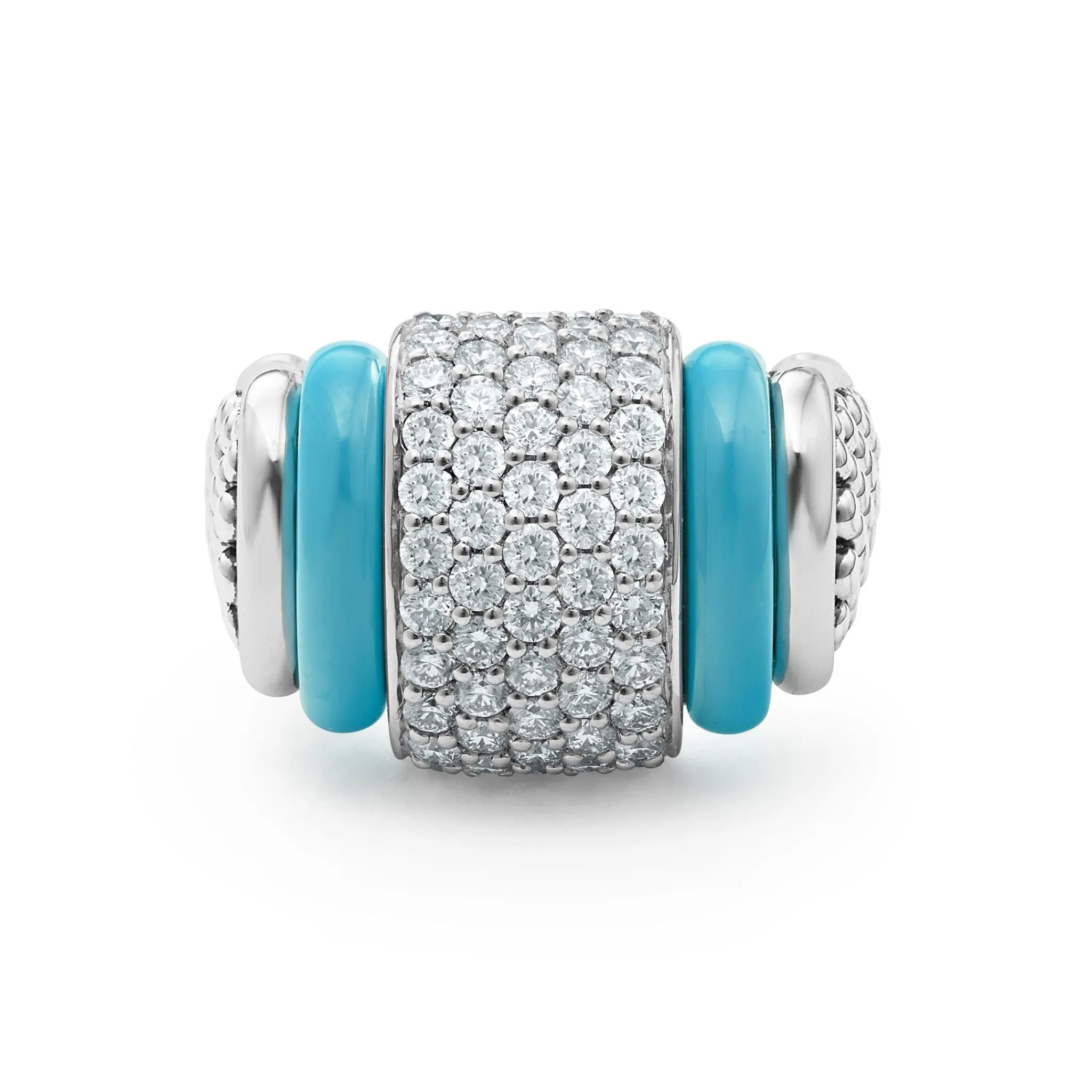 Online LAGOS Ceramic Caviar Diamond Statement Ring