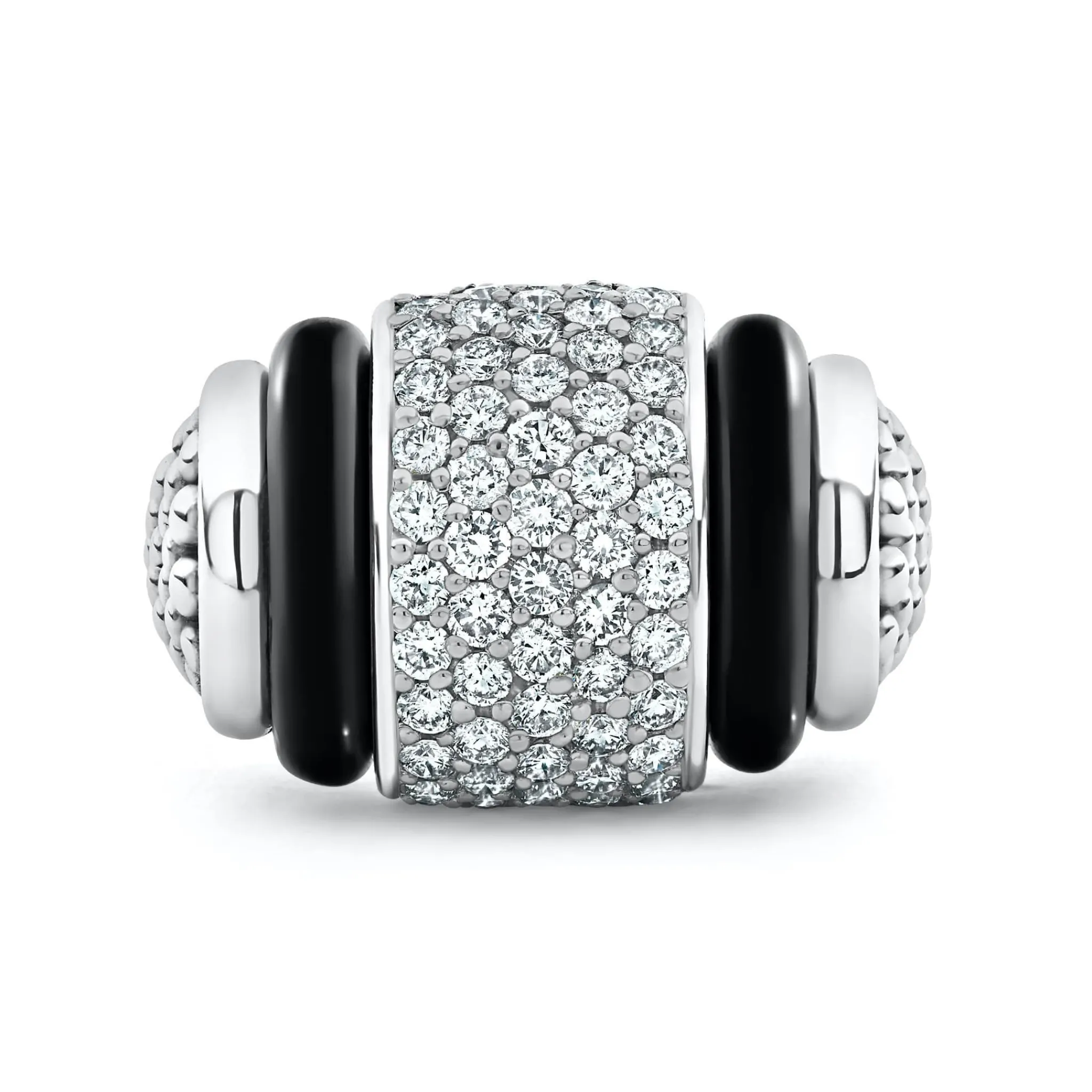 Online LAGOS Ceramic Caviar Diamond Statement Ring