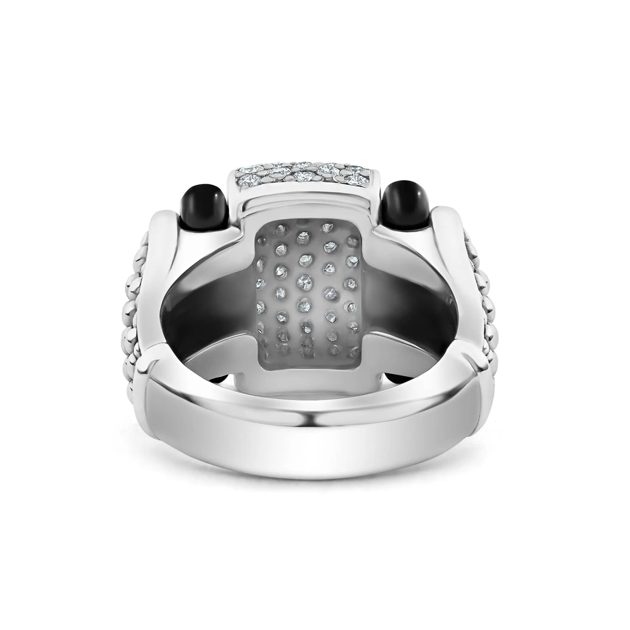 Online LAGOS Ceramic Caviar Diamond Statement Ring
