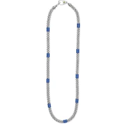Sale LAGOS Ceramic Three Bead Station Caviar Necklace