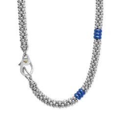 Sale LAGOS Ceramic Three Bead Station Caviar Necklace