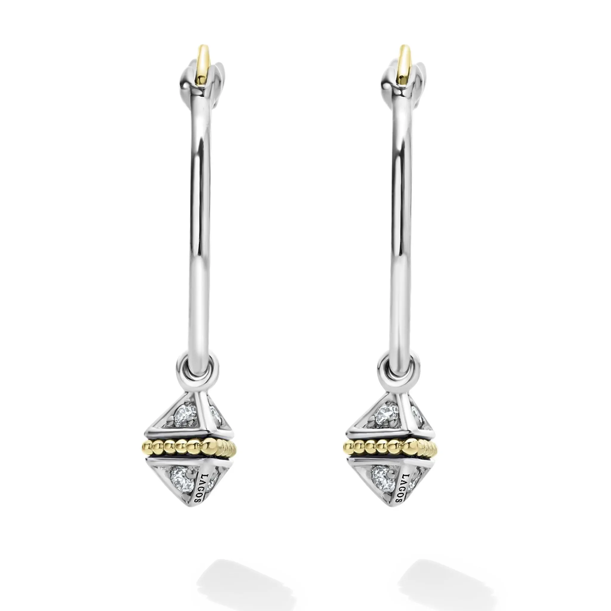 Cheap LAGOS Charm Diamond Hoop Earrings