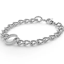 Fashion LAGOS Circle Diamond Link Bracelet