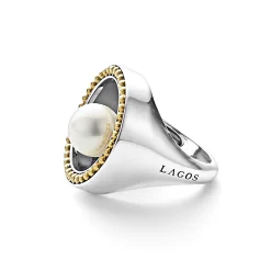Best LAGOS Circle Pearl Statement Ring