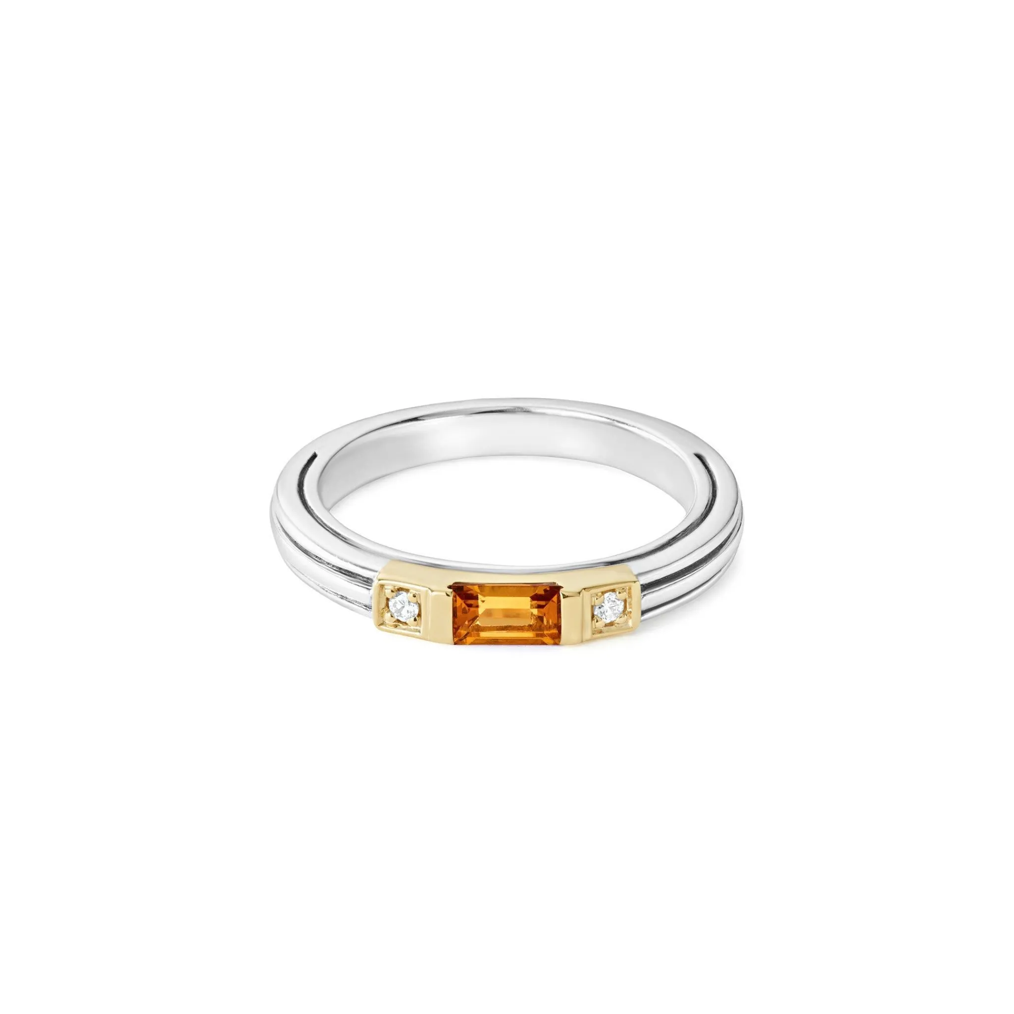Store LAGOS Citrine And Diamond Stacking Ring