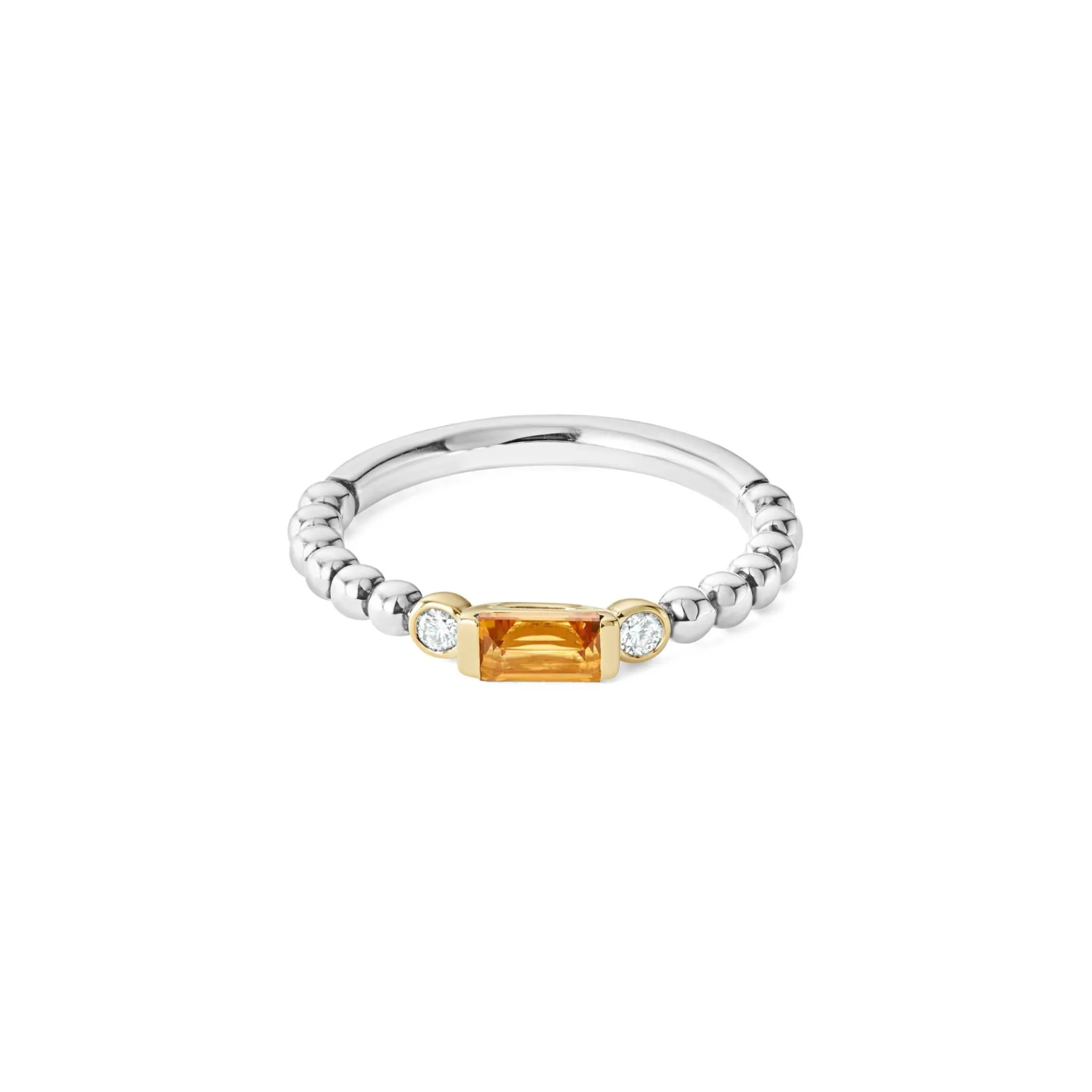 Cheap LAGOS Citrine Stacking Ring With Diamonds