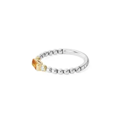 Cheap LAGOS Citrine Stacking Ring With Diamonds