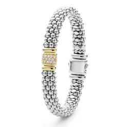 Shop LAGOS Diamond Caviar Bracelet | 9Mm