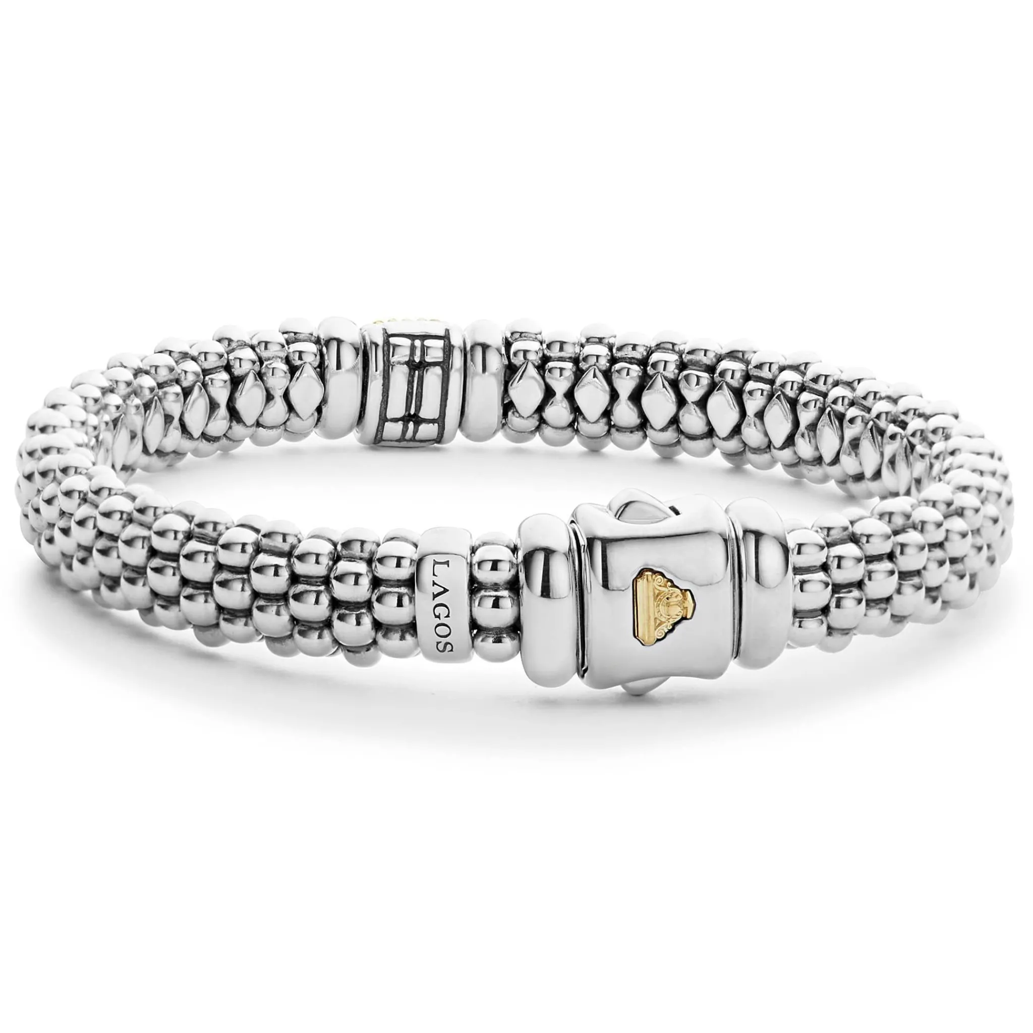 Shop LAGOS Diamond Caviar Bracelet | 9Mm