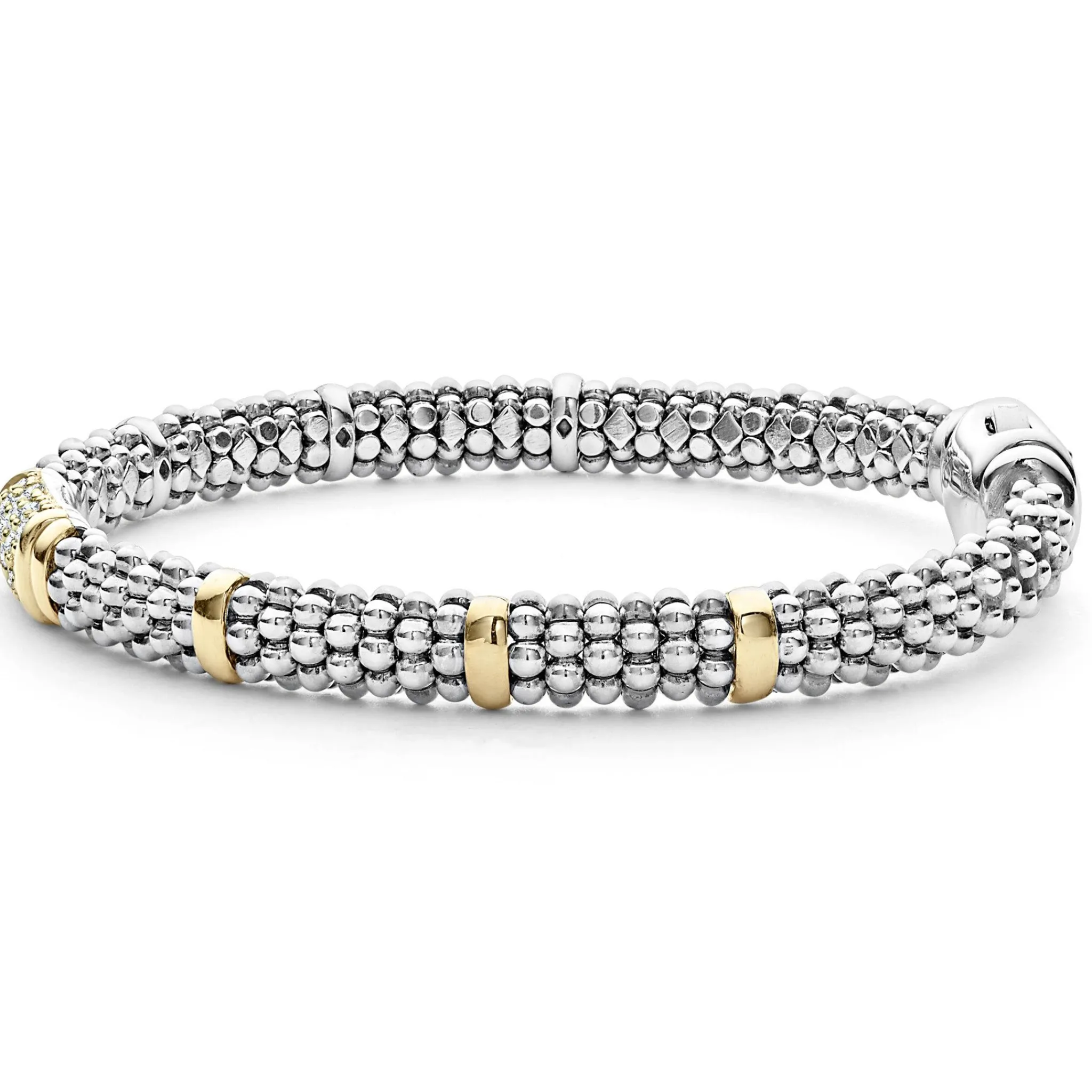 Fashion LAGOS Diamond Caviar Bracelet | 6Mm
