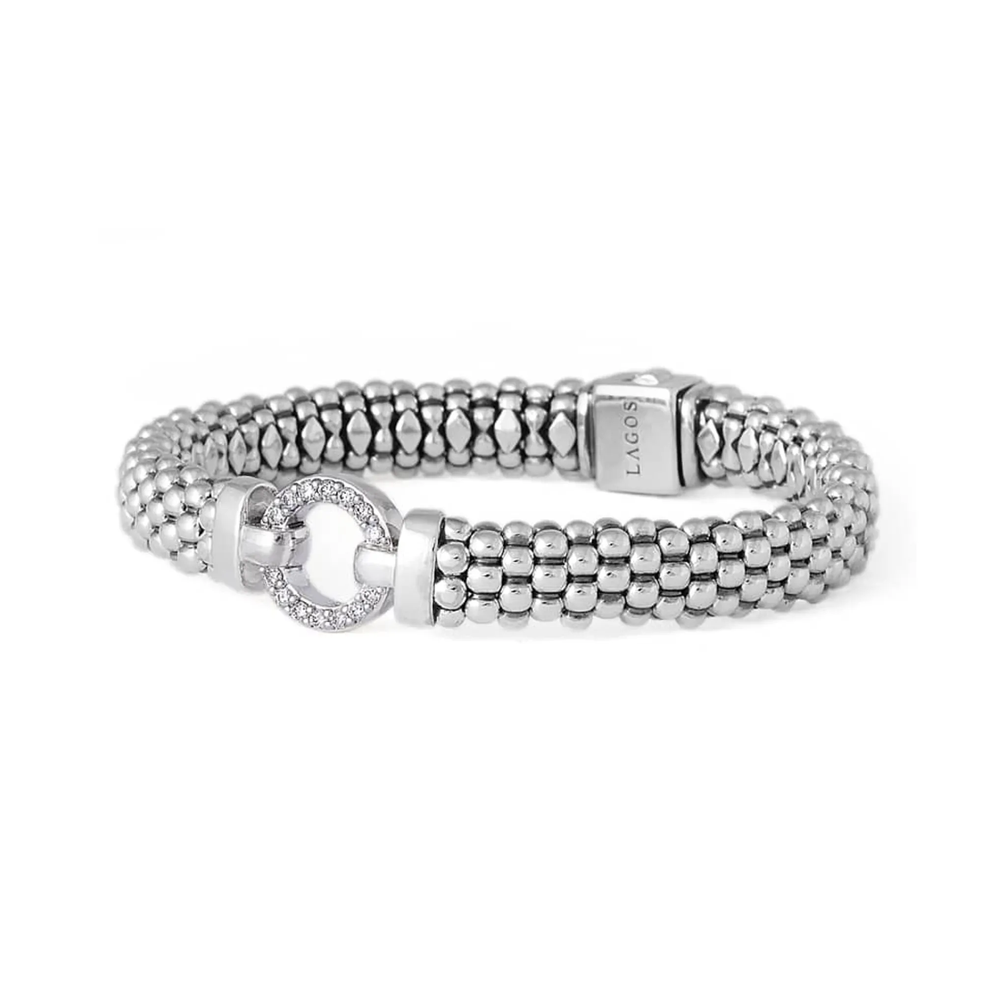 Store LAGOS Diamond Circle Caviar Bracelet | 9Mm