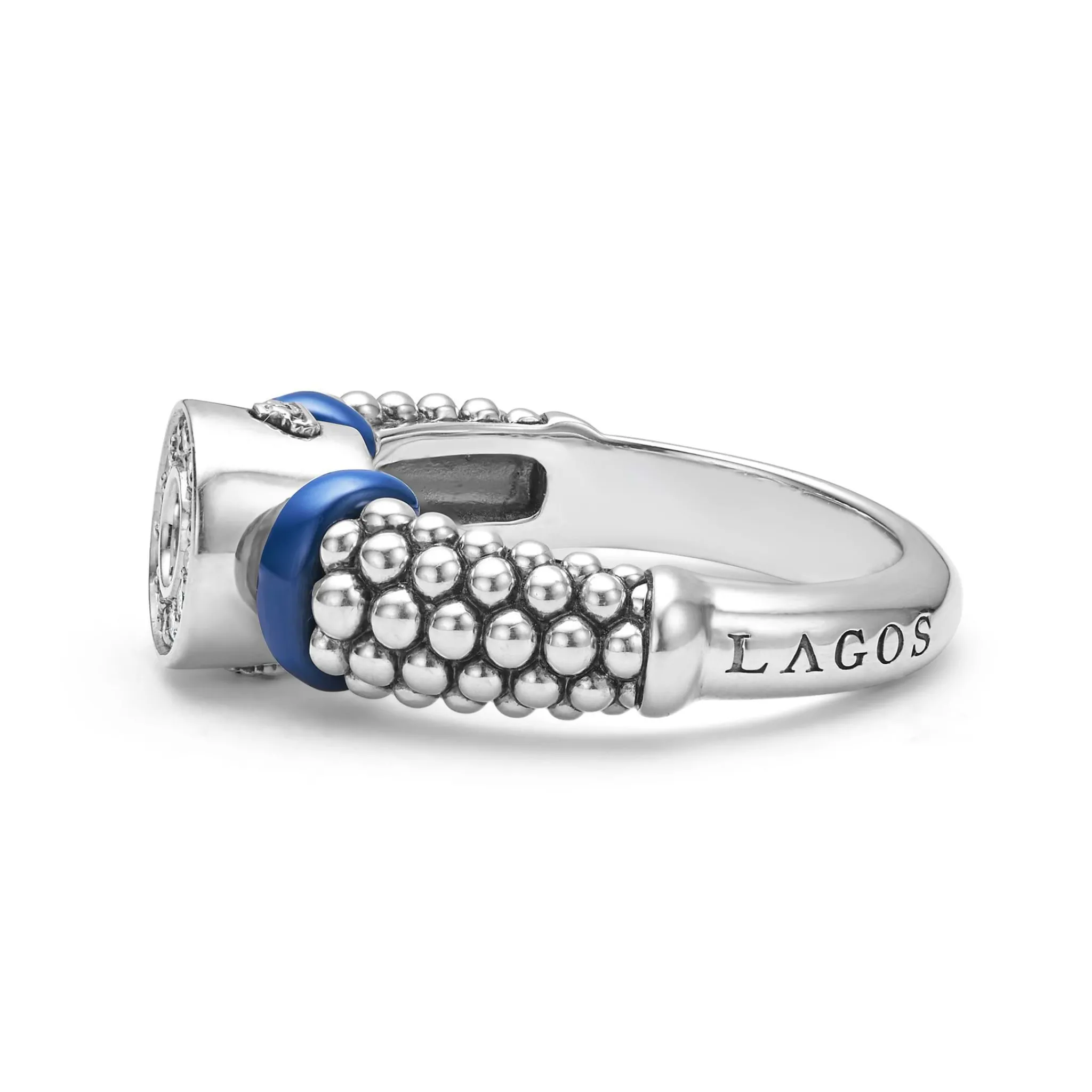 Fashion LAGOS Diamond Circle Caviar Ring