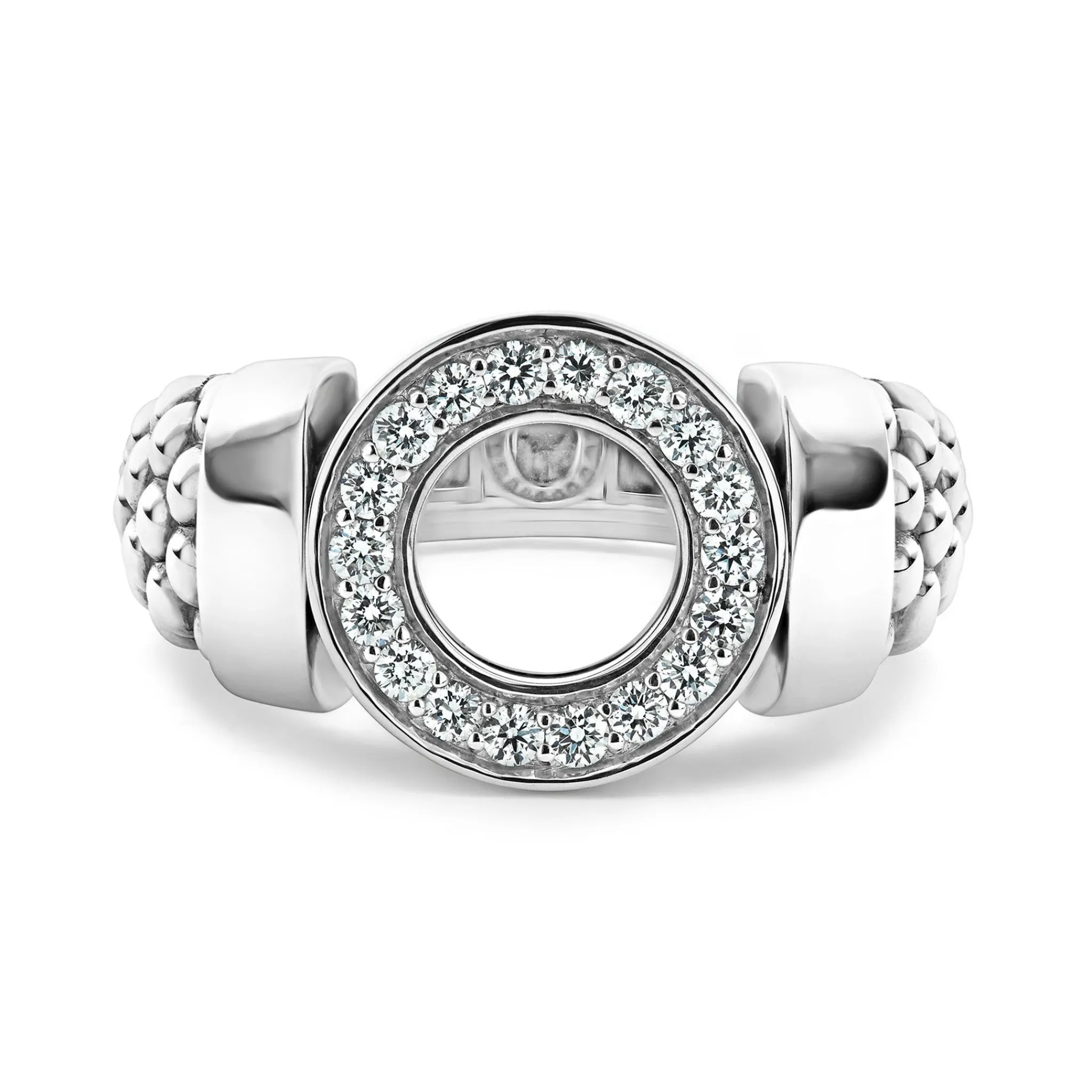 Online LAGOS Diamond Circle Caviar Ring