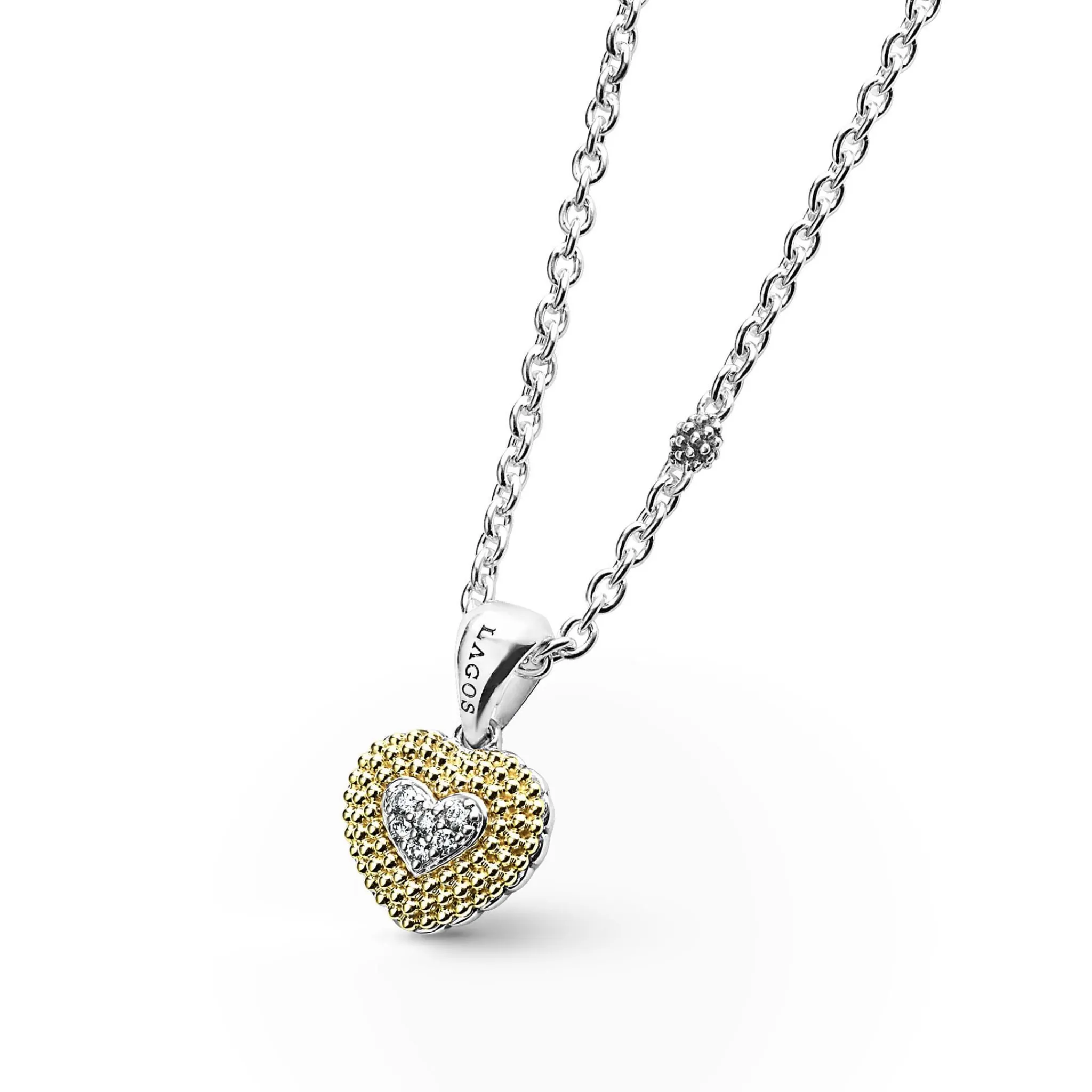 Shop LAGOS Diamond Heart Necklace