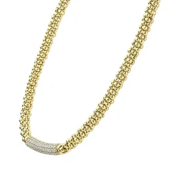 Best Sale LAGOS Diamond Long Station Caviar Necklace