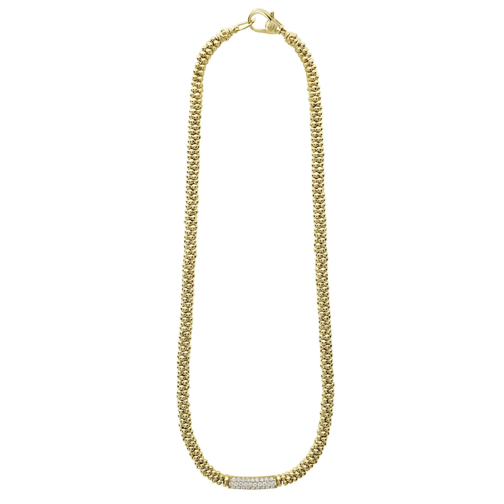 Sale LAGOS Diamond Medium Station Caviar Necklace