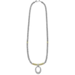 Sale LAGOS Diamond Oval Caviar Necklace
