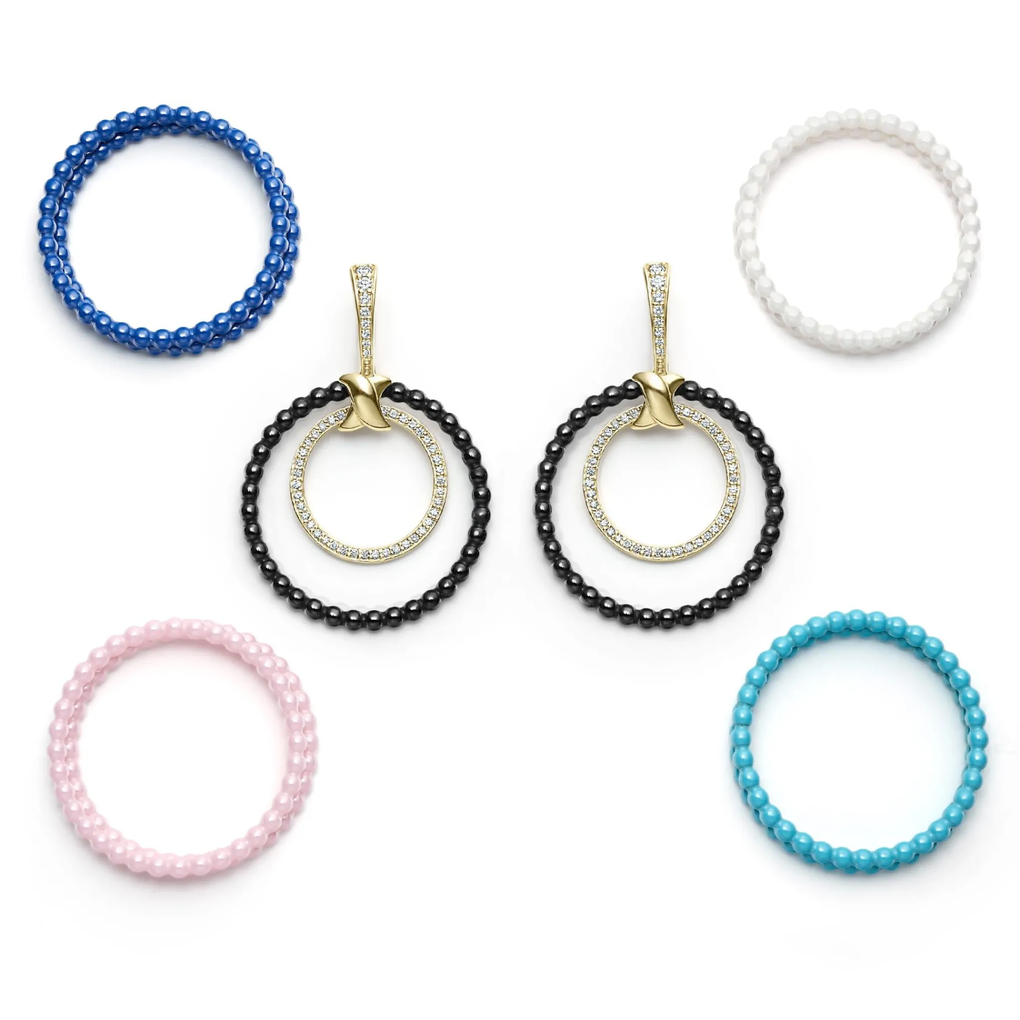 Best LAGOS Double Circle 18K Gold And Diamond Earring Set
