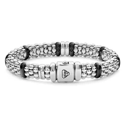 Best LAGOS Double Station Diamond Caviar Bracelet | 9Mm
