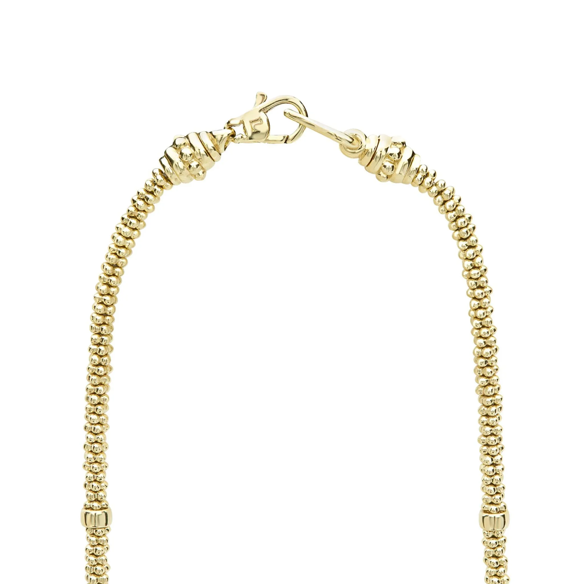 Best Sale LAGOS Eight Gold Station Diamond Caviar Necklace