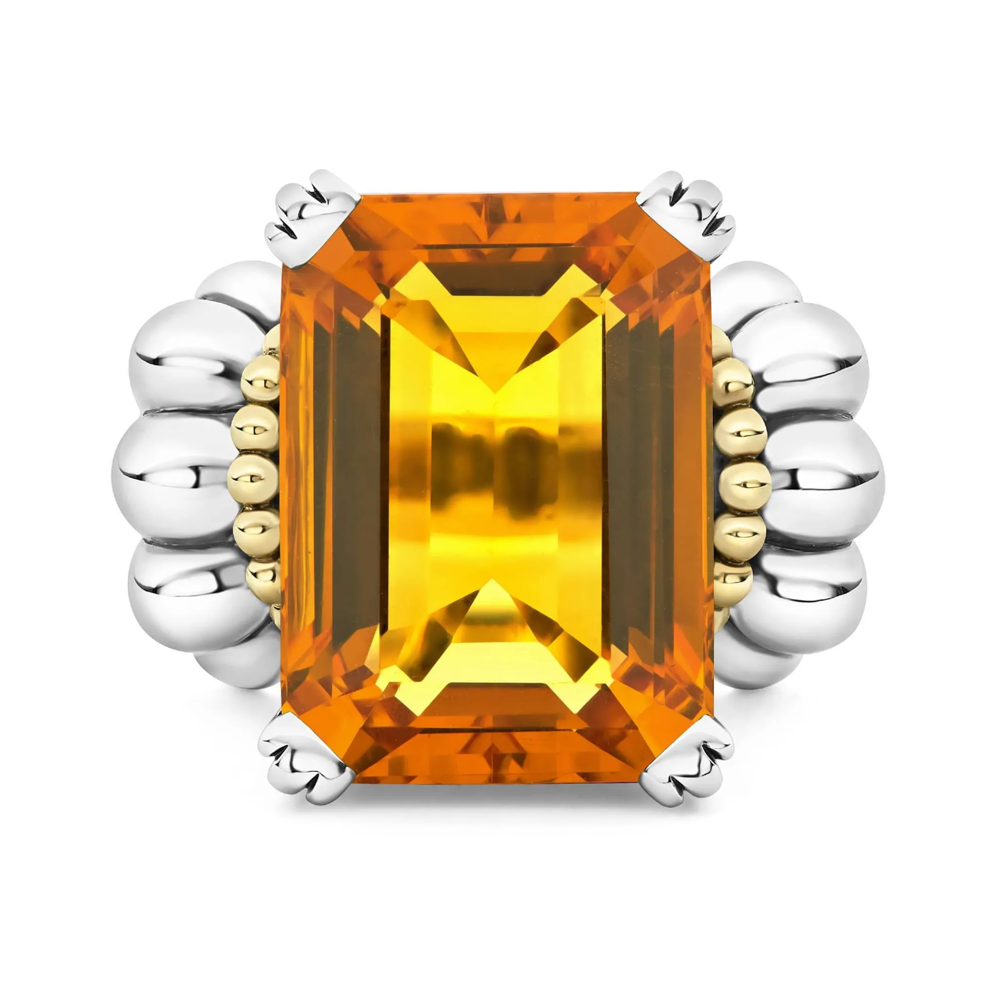 Online LAGOS Extra Large Emerald-Cut Citrine Ring