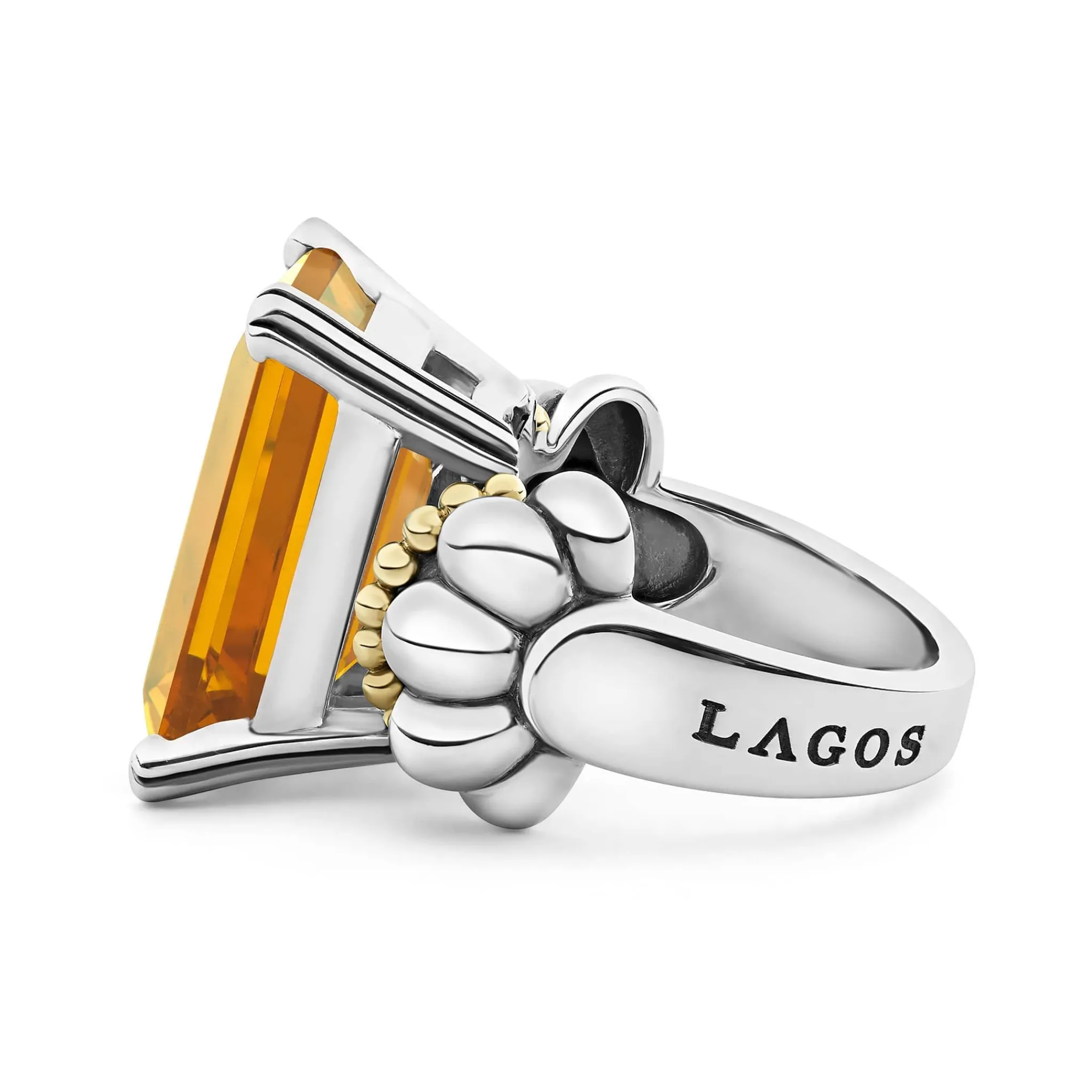Online LAGOS Extra Large Emerald-Cut Citrine Ring
