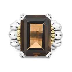 Clearance LAGOS Extra Large Emerald-Cut Smokey Quartz Ring