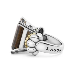 Clearance LAGOS Extra Large Emerald-Cut Smokey Quartz Ring