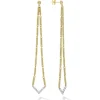 Cheap LAGOS Extra Long Superfine Diamond Drop Earrings