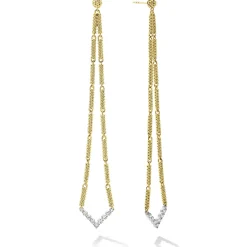 Cheap LAGOS Extra Long Superfine Diamond Drop Earrings
