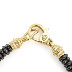 Flash Sale LAGOS Five Large 18K Gold Station Ceramic Beaded Bracelet | 5Mm