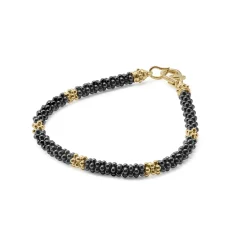 Cheap LAGOS Five Small 18K Gold Station Ceramic Beaded Bracelet | 5Mm