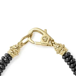 Cheap LAGOS Five Small 18K Gold Station Ceramic Beaded Bracelet | 5Mm