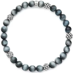 Best LAGOS Five Station Silver Eagle Eye Bead Bracelet