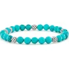 Fashion LAGOS Five Station Silver Turquoise Bead Bracelet