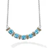 Store LAGOS Five Station Swiss Blue Topaz Necklace