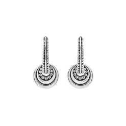 Fashion LAGOS Fluted Disc Beaded Hoop Earrings