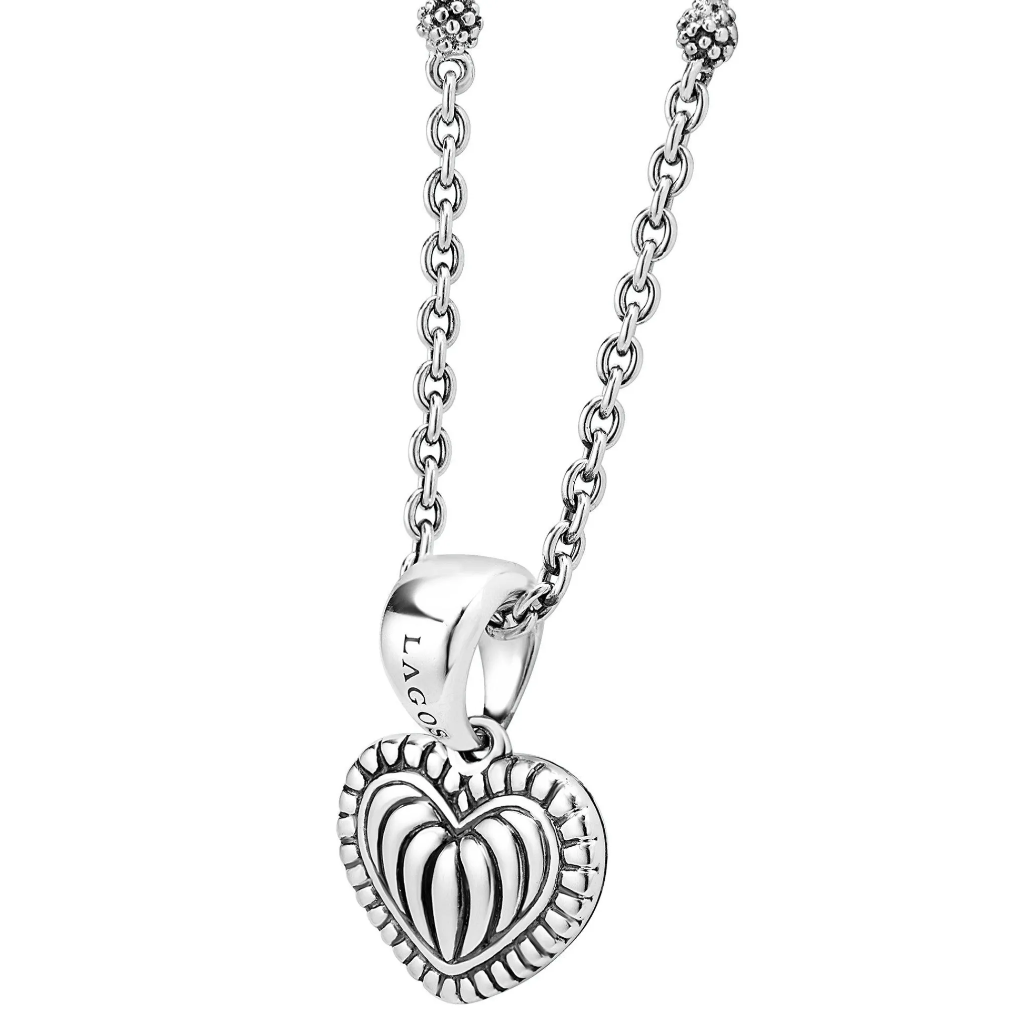 Sale LAGOS Fluted Heart Pendant Necklace