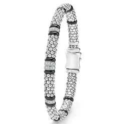 Store LAGOS Four Station Diamond Caviar Bracelet | 6Mm