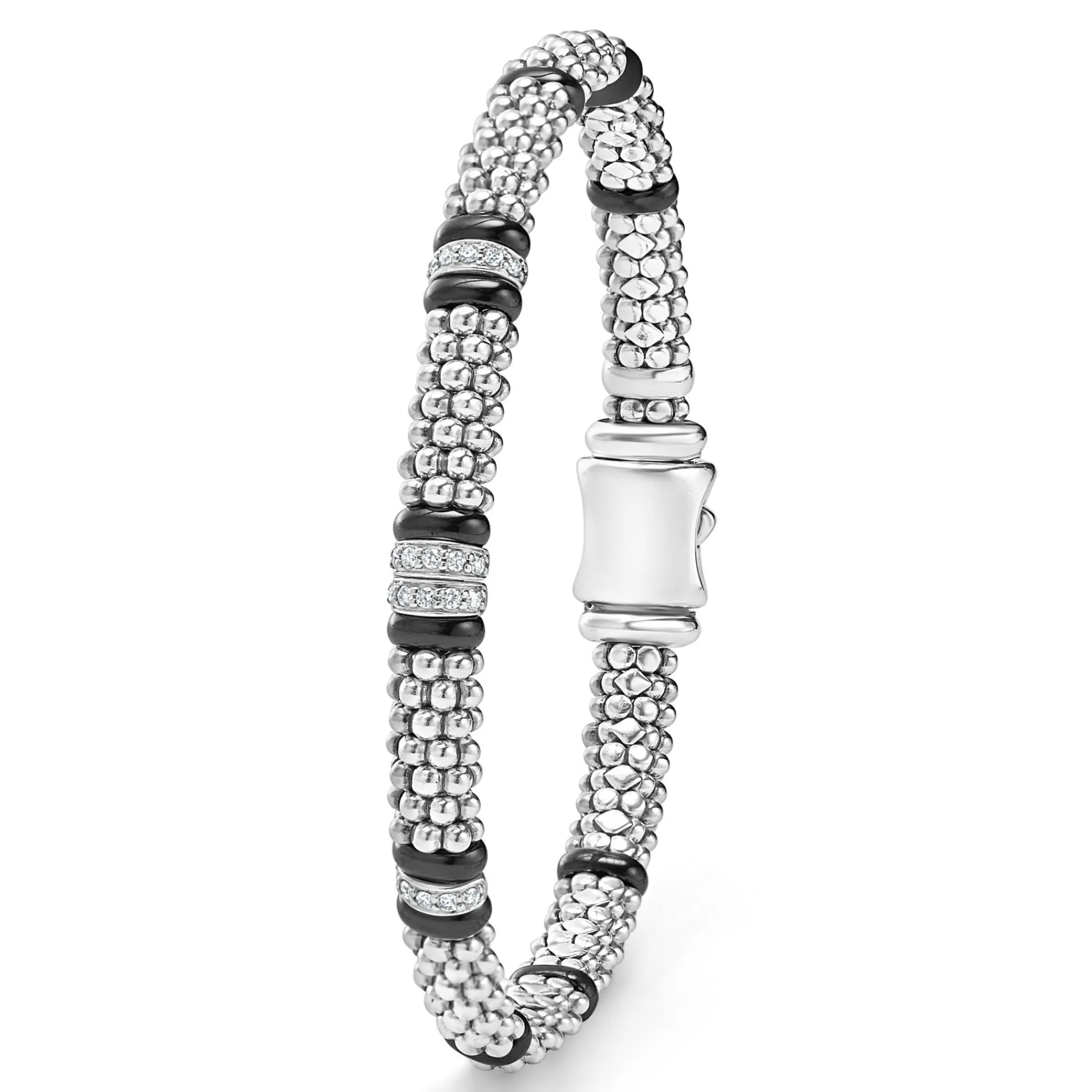 Store LAGOS Four Station Diamond Caviar Bracelet | 6Mm