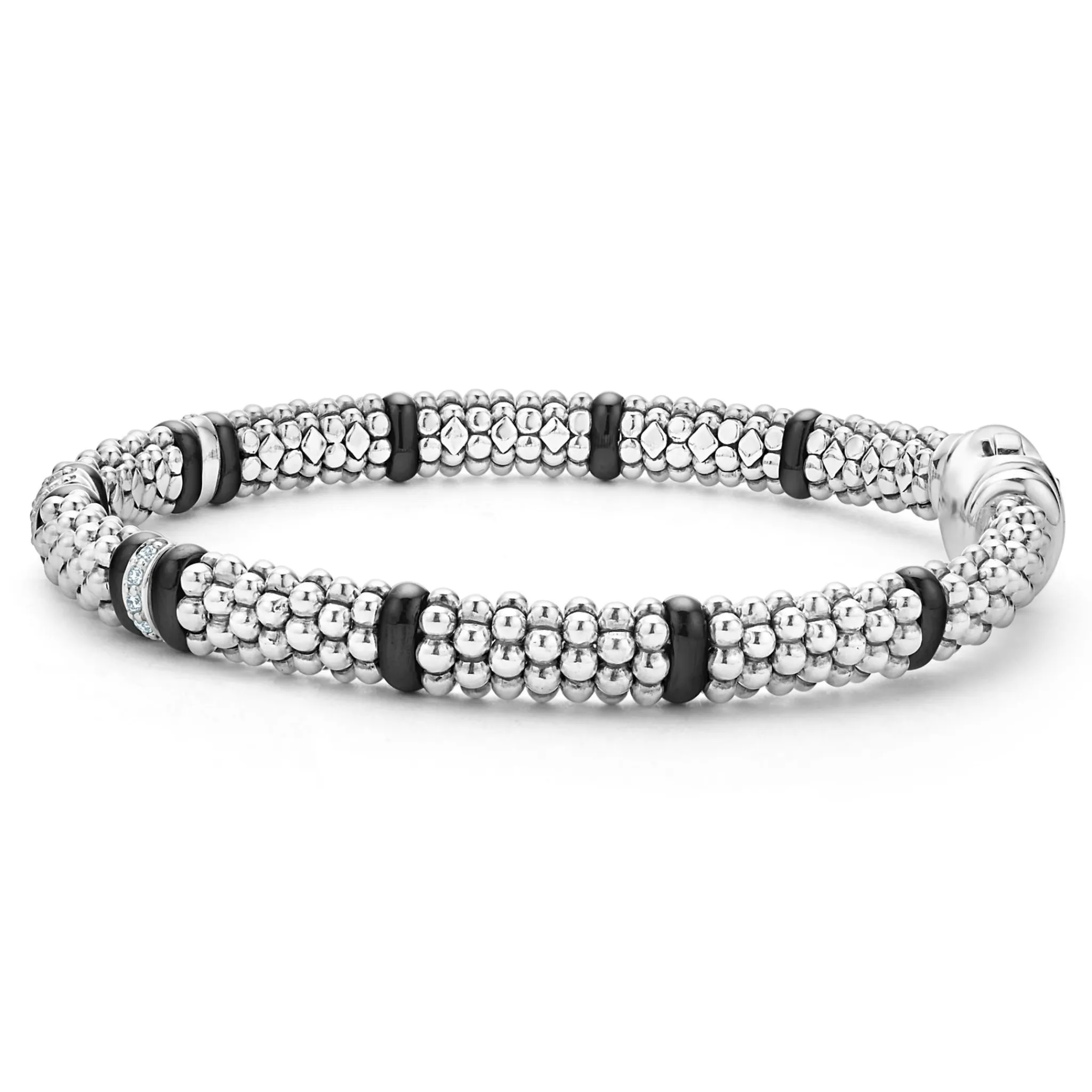 Sale LAGOS Four Station Diamond Caviar Bracelet | 6Mm