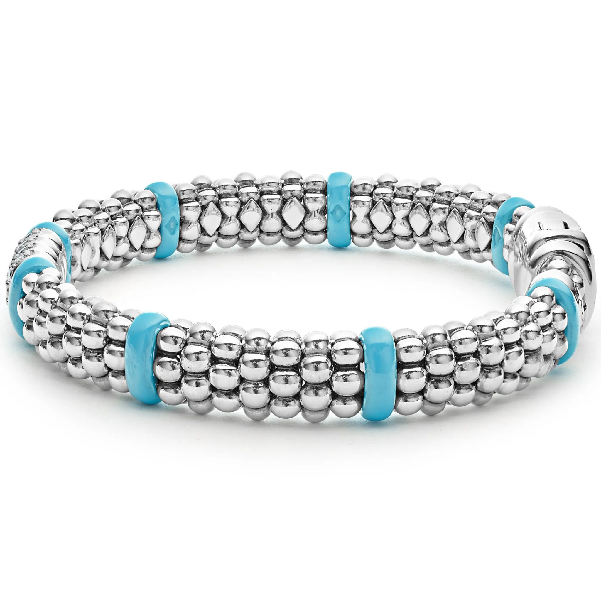 Discount LAGOS Four Station Diamond Caviar Bracelet | 9Mm