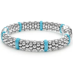 Shop LAGOS Four Station Diamond Caviar Bracelet | 9Mm